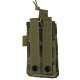 Single Duo Mag Pouch (ATP), Manufactured by Kombat UK, the Single Duo Mag is a double-layered, single rifle magazine pouch